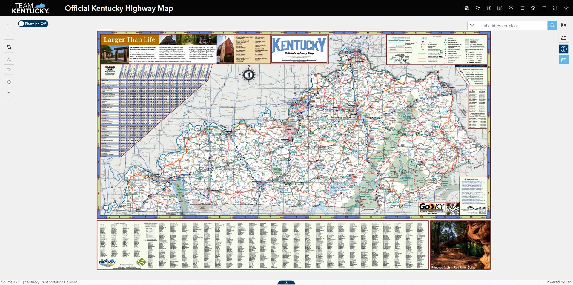 Official Highway Map KYTC Interactive Map Viewer 